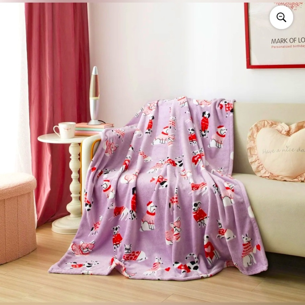 Sweater Dogs Plush Throw Blanket 50" x 60", by Way to Celebrate